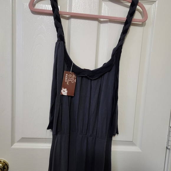 Ella Moss Anthropologie Vintage y2k Braided Scoop Neck Midi Dress S - Picture 11 of 12